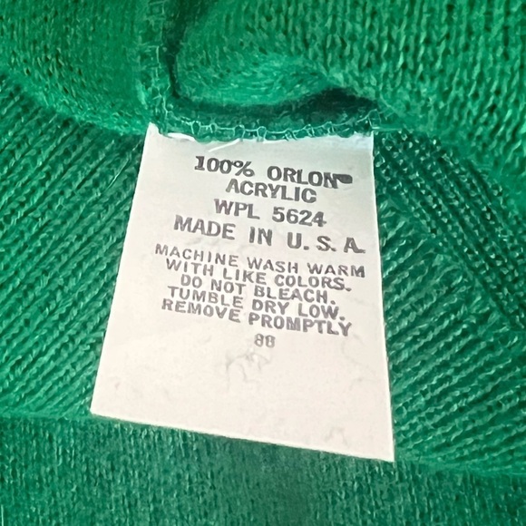 PINE STATE Vintage V-Neck Green Embroidered Irish Mist Sweater Size XL - Picture 8 of 8
